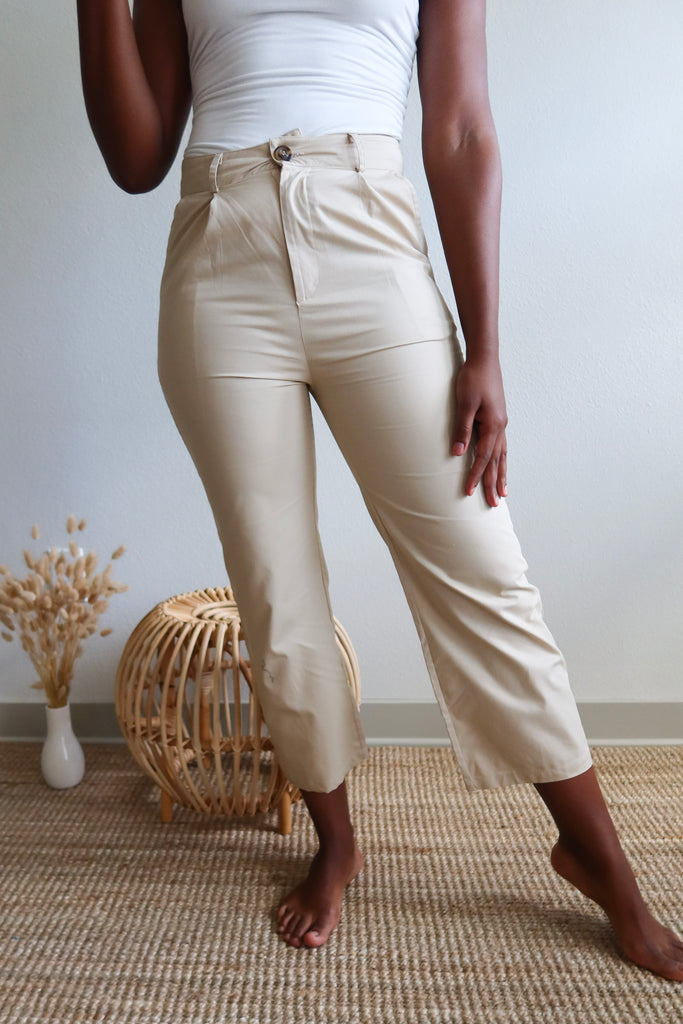 Wheat Cropped Trouser