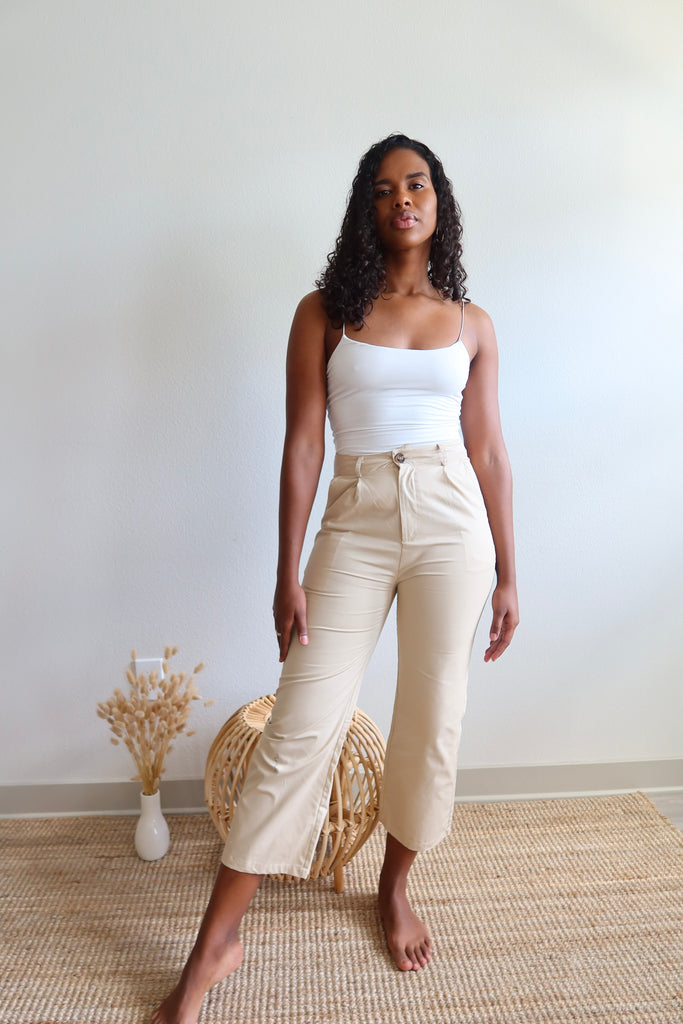 Wheat Cropped Trouser